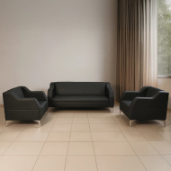 طقم كنب مكتبي – أسود - HC304