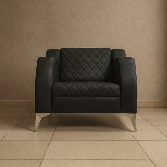 طقم كنب مكتبي – أسود - HC304