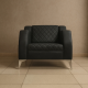 طقم كنب مكتبي – أسود - HC304