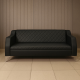 طقم كنب مكتبي – أسود - HC304